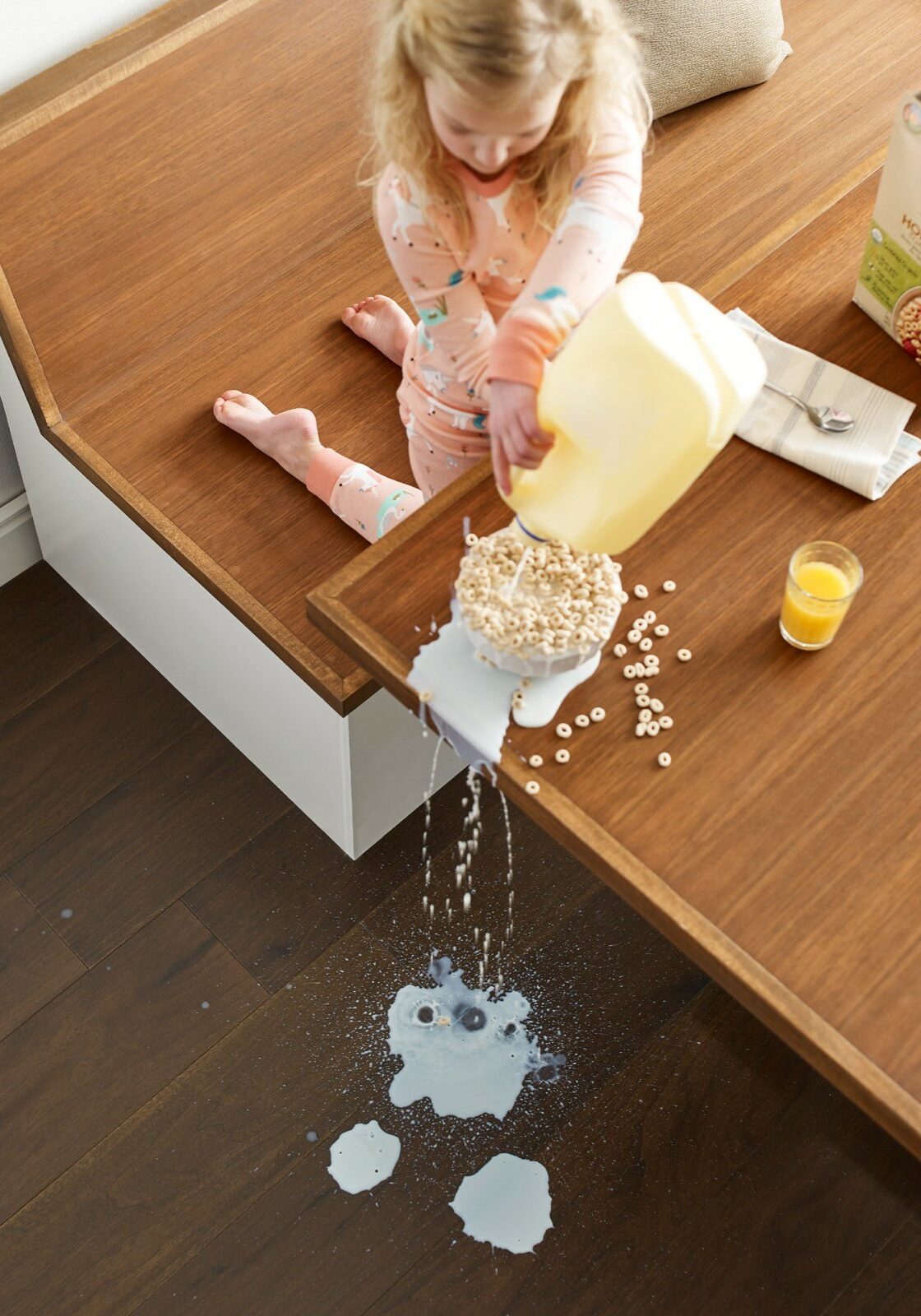Milk spill cleaning | Junge's Flooring